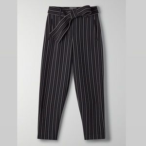 Wilfred Tie- front pant in black/oak